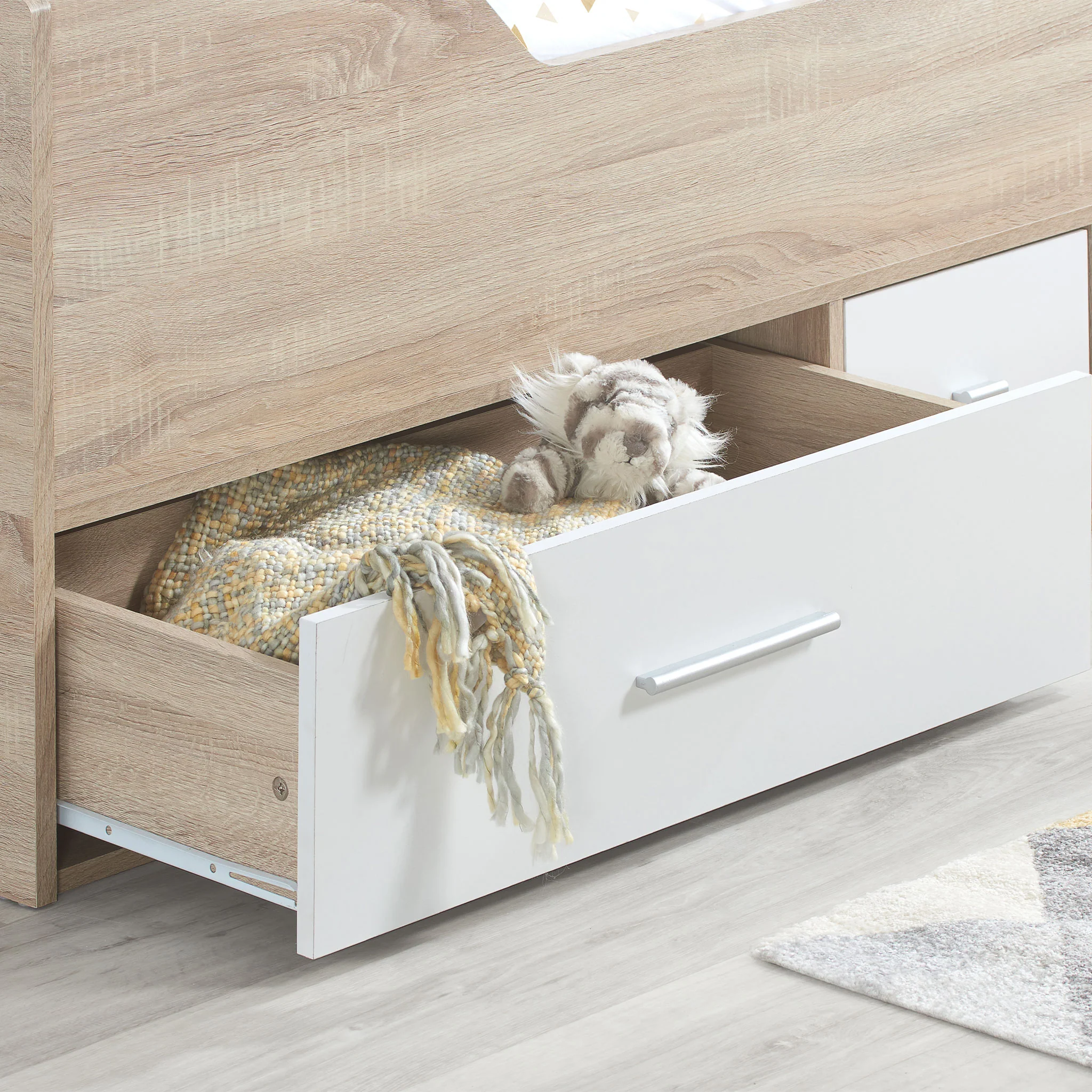 Camden White & Oak Effect Cabin Bed - Image 3