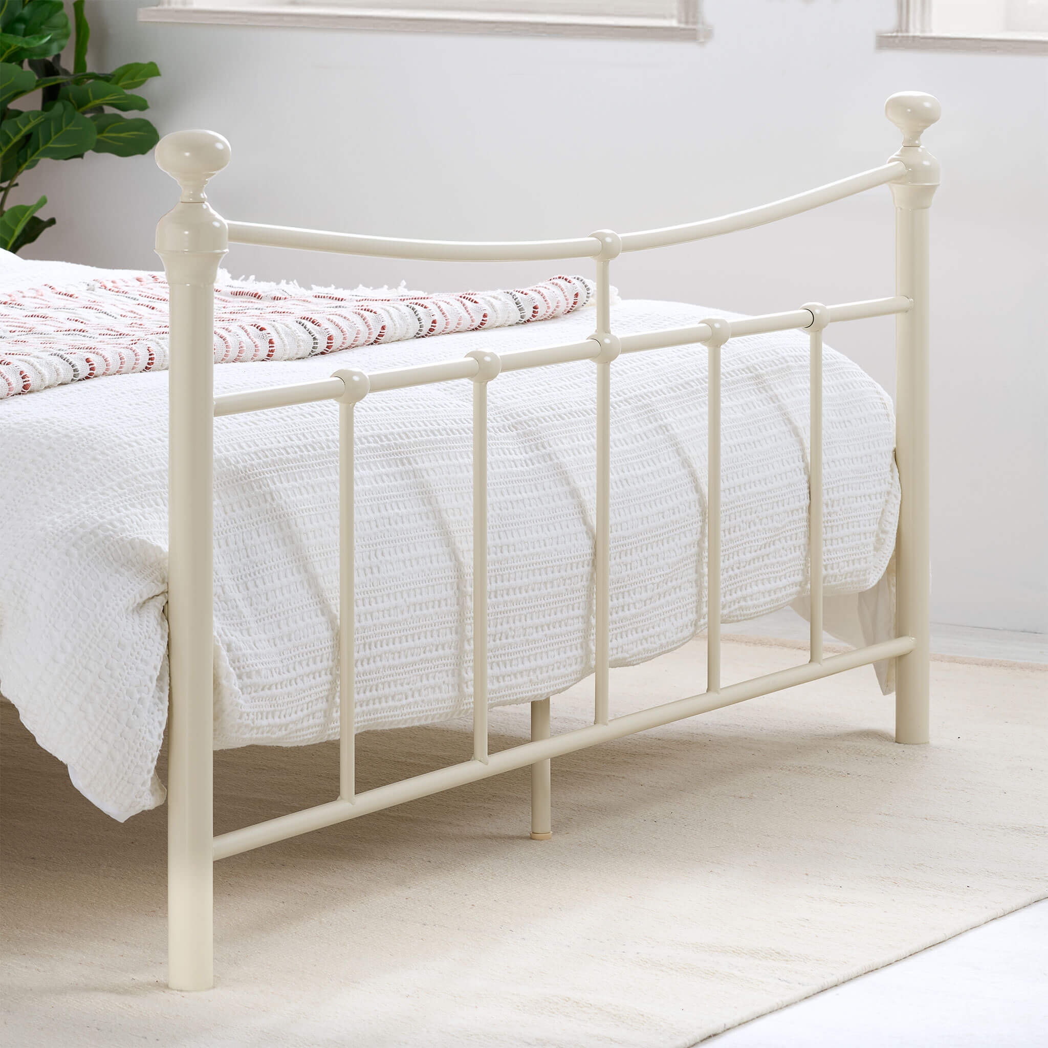 Emily Cream Metal Bed Frame - Image 5
