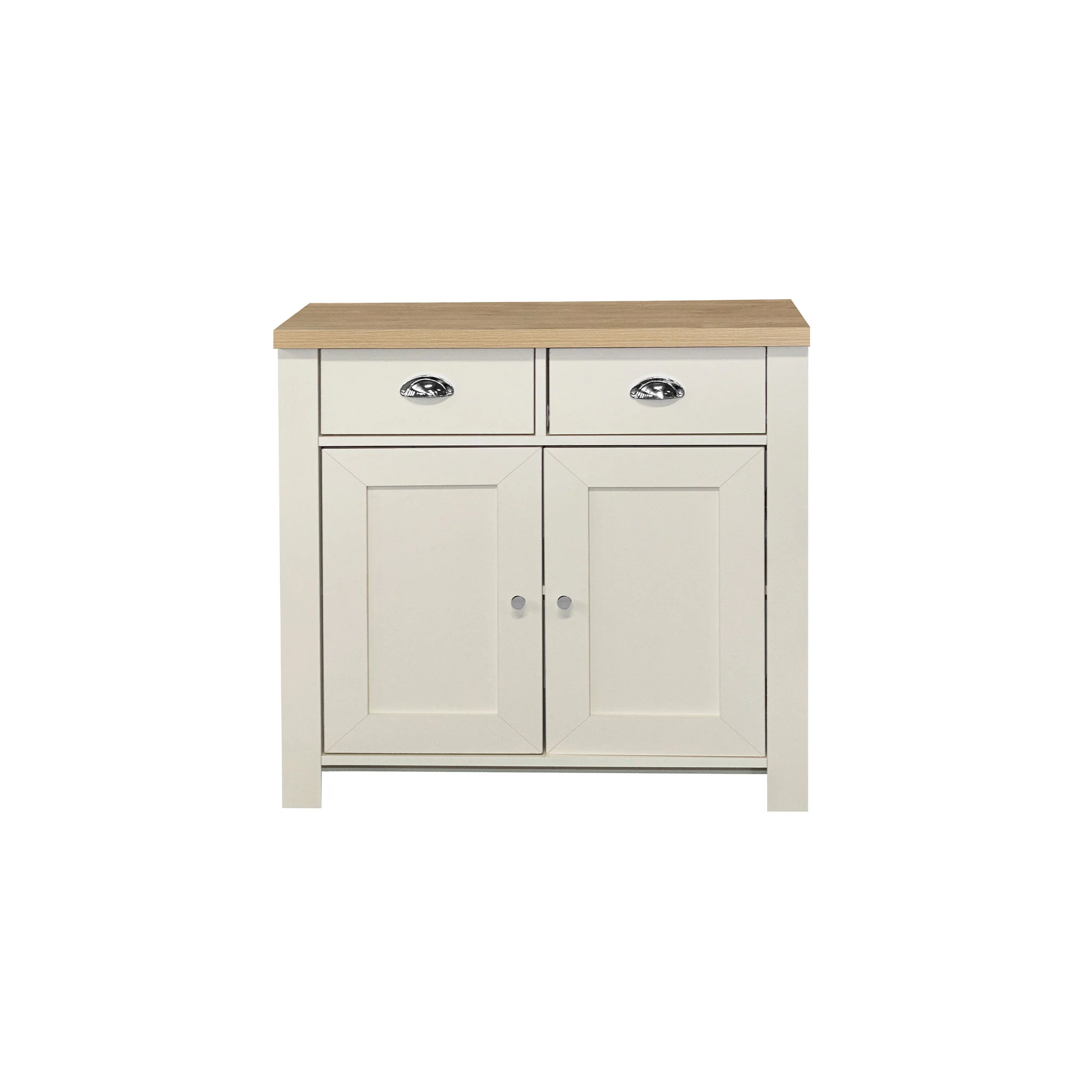 Highgate Cream & Oak 2 Door 2 Drawer Sideboard - Image 3