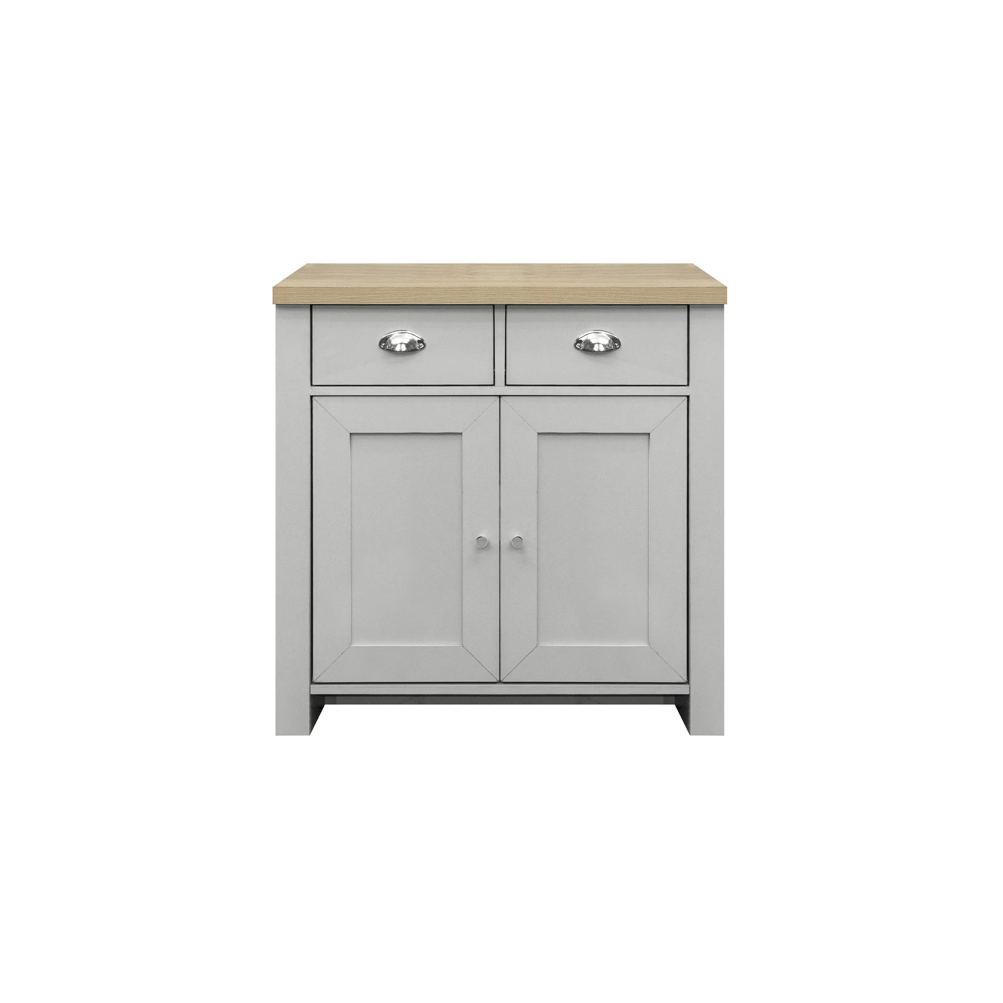 Highgate Grey & Oak 2 Door 2 Drawer Sideboard - Image 3